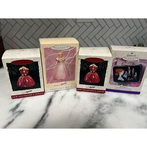 Lot of 4 Hallmark Keepsake Ornament Barbie ornaments